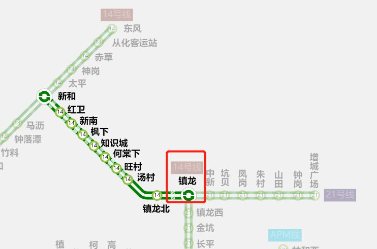 广州地铁14号线怎么换乘21号线
