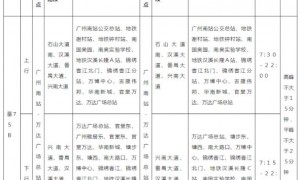 2020年3月26日起广州番75b路公交车路线调整一览