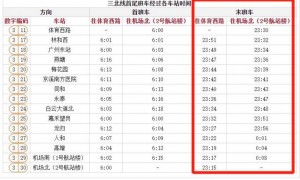 2023广州地铁三号线清明节运营时间表