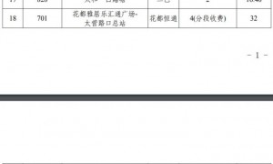 广州调整部分公交线路票价的通知（公告全文）