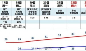 2023年7月17日广州天气大雨局部暴雨24到30℃