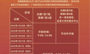 2025春节期间广州图书馆开放吗