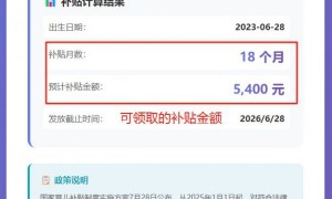 育儿补贴计算器入口（附操作流程）