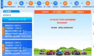 广州车牌竞价要多少钱（2024年2月）