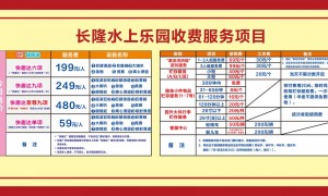 2023广州长隆水上乐园收费服务项目有哪些？